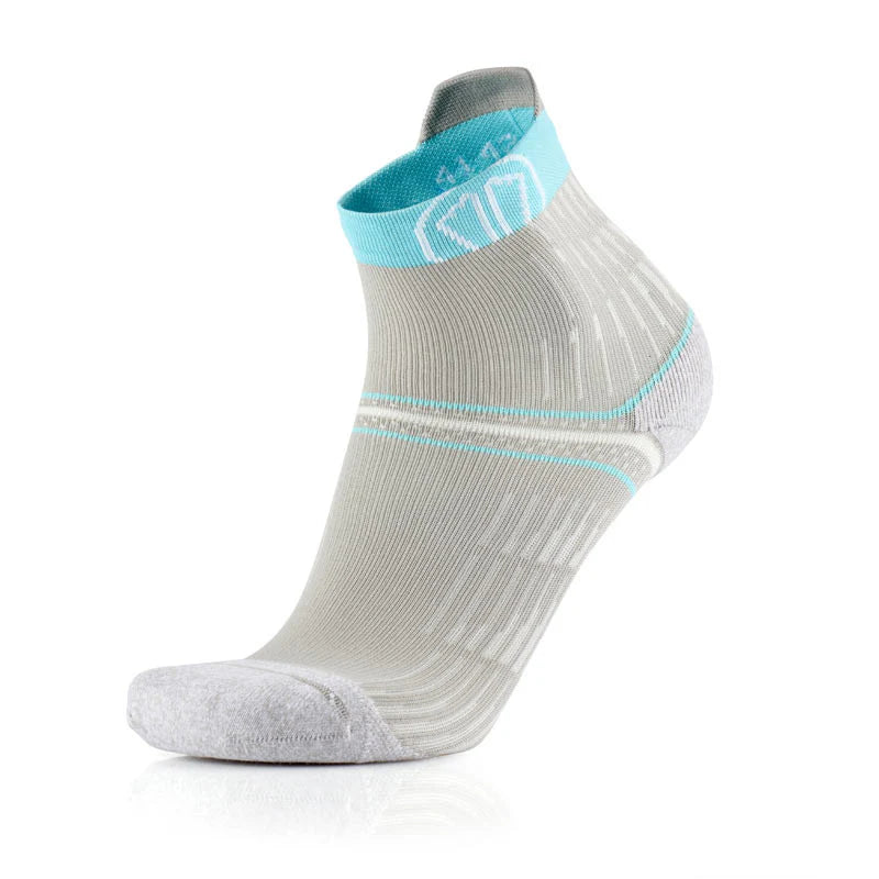 Running socks - Run Anatomic Comfort Ankle women grey/turquoise