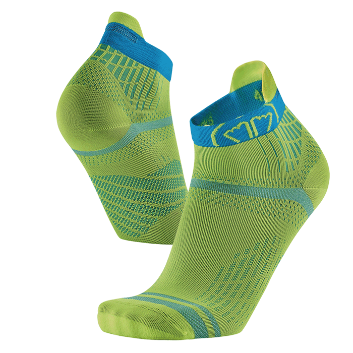 Running Socks - Run Feel yellow/turquoise - 2 Pair