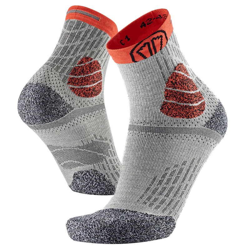 Trail running socks - Winter Trail Protect white/orange