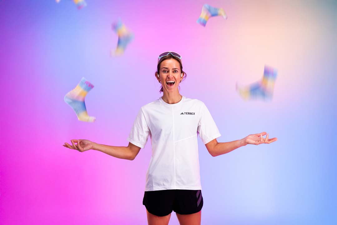 One sock, one athlete, one mission: to bring colour to trail running!