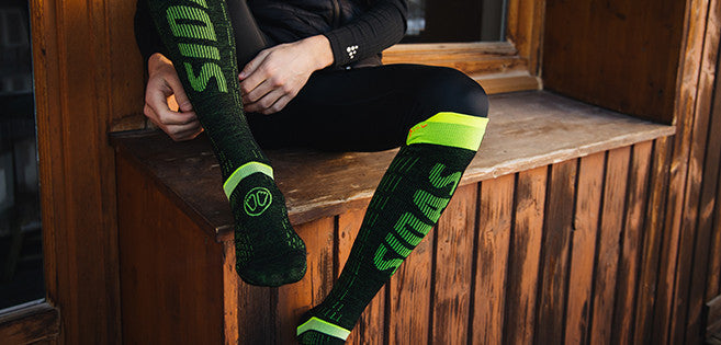 Heated ski socks
