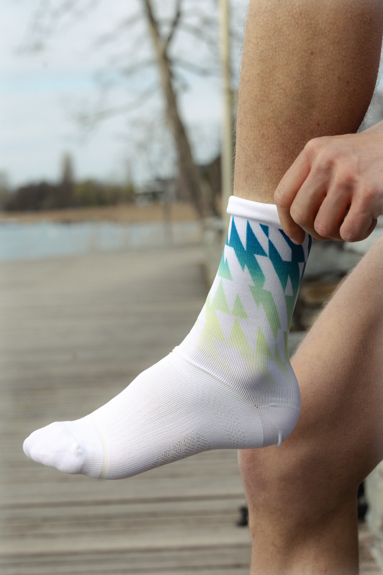 Running socks - Run Colors Geo Green/Blue