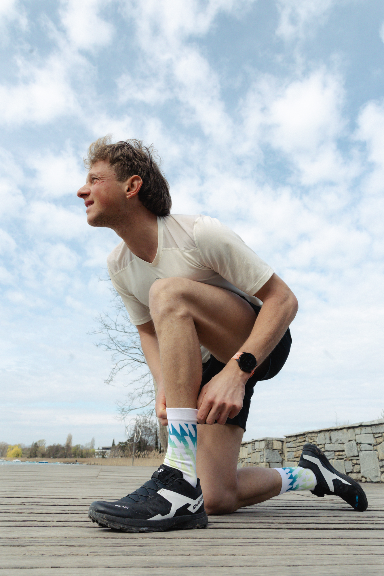 Running socks - Run Colors Geo Green/Blue